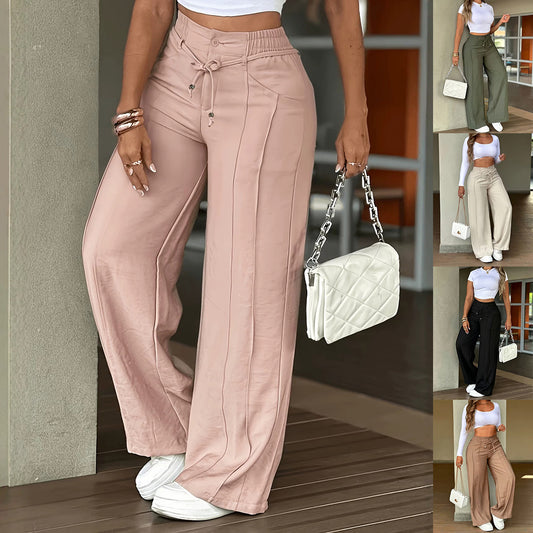 Lace-Up Wide-Leg Cargo Pants - Accessorizeyourvibe