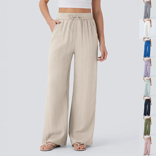 Drawstring Wide-Leg Pants - Accessorizeyourvibe