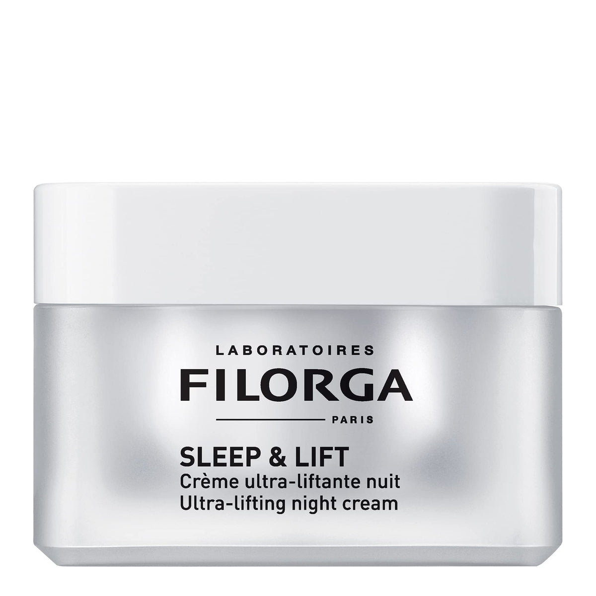Front view of a Filorga Sleep & Lift night cream jar