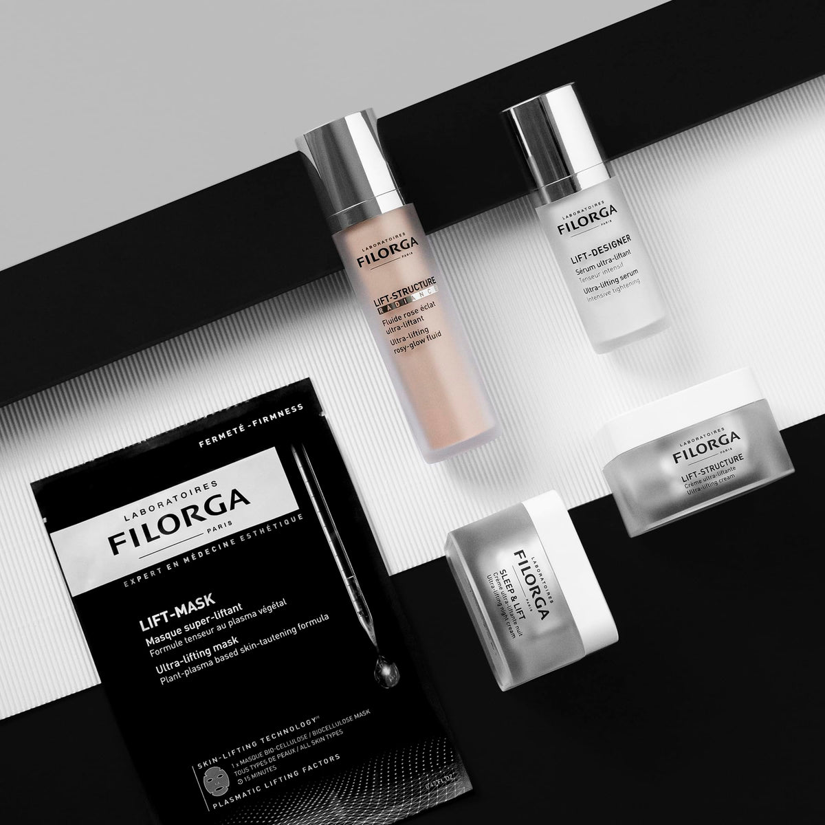Filorga skincare range including Sleep & Lift, Lift-Structure, Lift-Designer and Lift-Mask