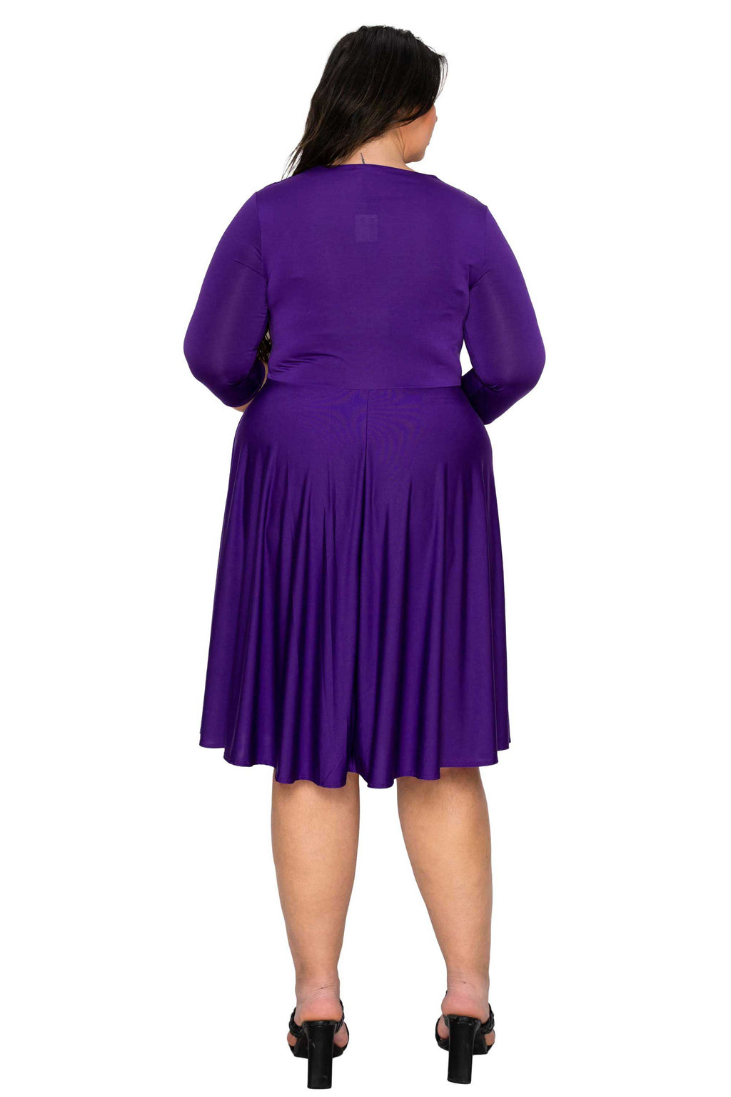 Amoretti Cowl Neck Flare Dress