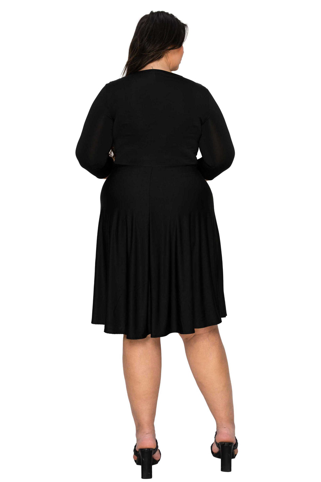 Amoretti Cowl Neck Flare Dress
