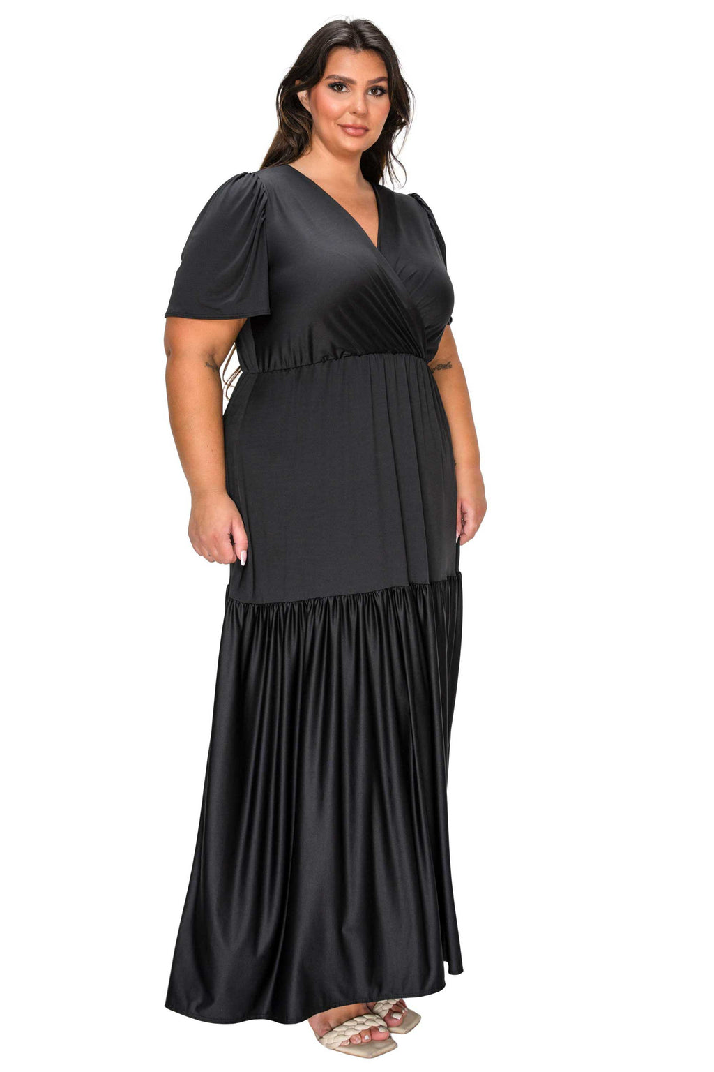 Violetta Tiered Surplice Dress