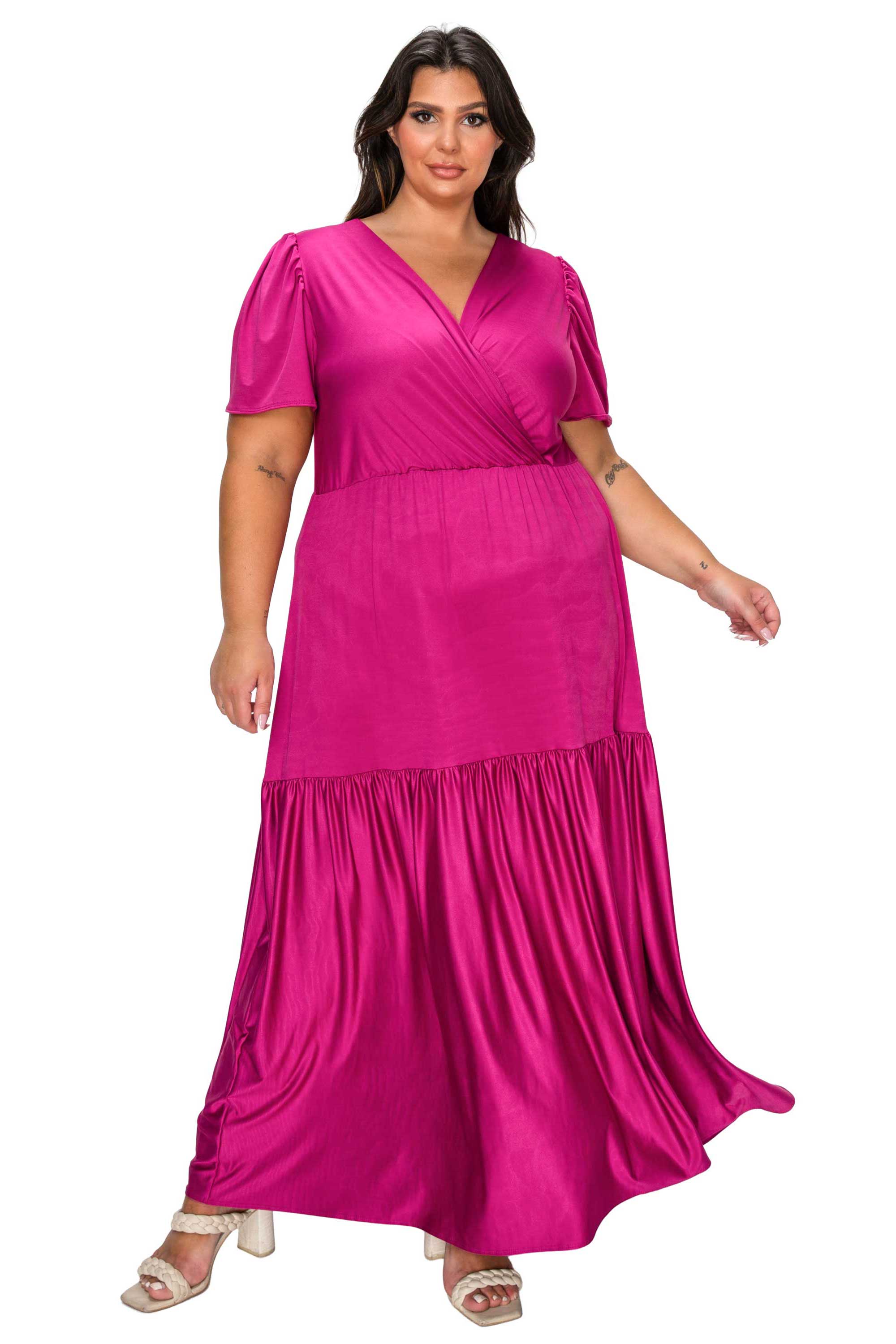 Violetta Tiered Surplice Dress