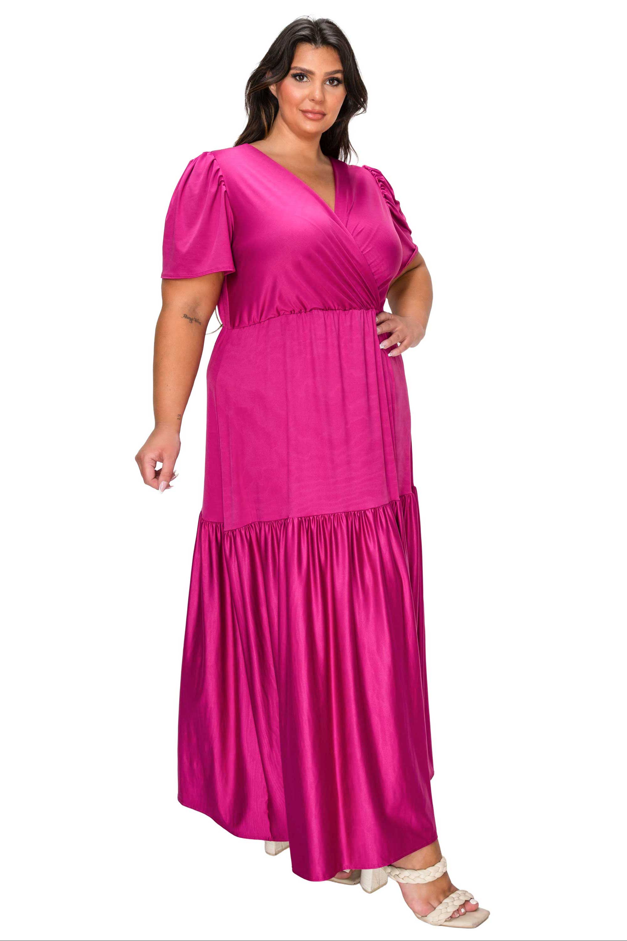 Violetta Tiered Surplice Dress